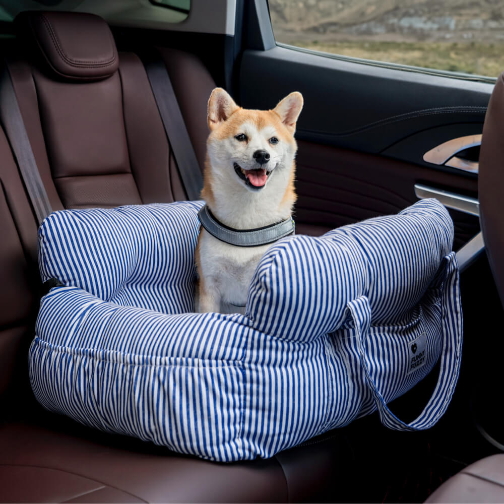 Asiento elevador para perros grandes – Transportín de viaje portátil con correa para el hombro, cojín de algodón lavable para SUV, camioneta y sedán – Seguro