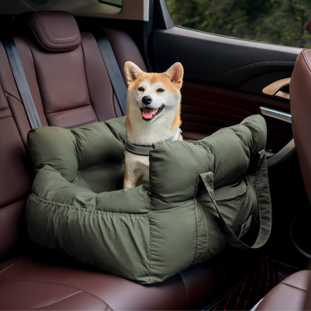 Asiento elevador para perros grandes – Transportín de viaje portátil con correa para el hombro, cojín de algodón lavable para SUV, camioneta y sedán – Seguro
