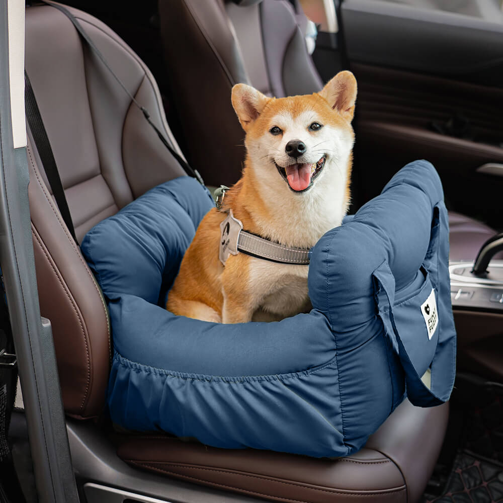 Asiento elevador para perros grandes – Transportín de viaje portátil con correa para el hombro, cojín de algodón lavable para SUV, camioneta y sedán – Seguro
