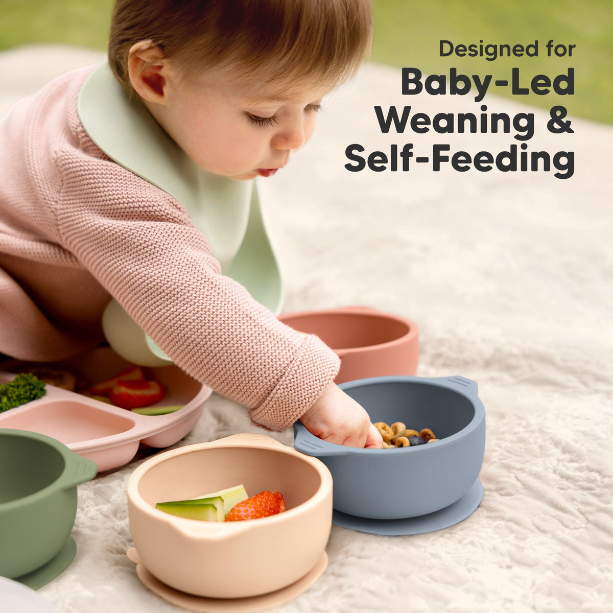 2-Pack Baby Silicone Suction Bowls