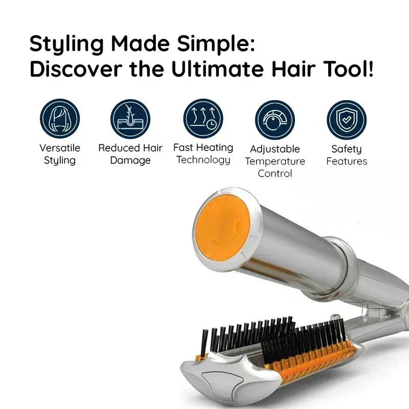 Professionelle 2-in-1 Rotations-Haarbürste