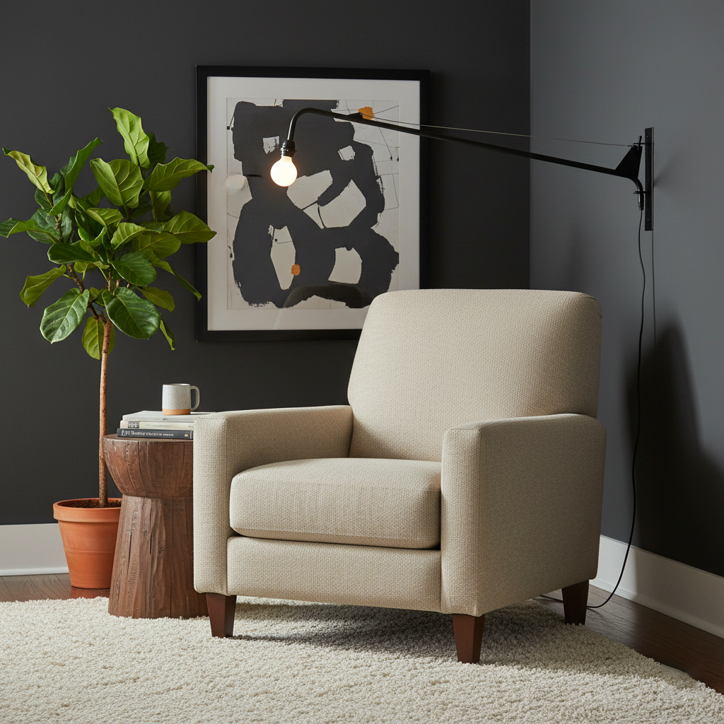 Adjustable Swing Arm Wall Sconce Black Iron 43 in Reach Modern Task Light for Office Living Room Bedroom Workspace Reading Ambient Lighting | Thomler