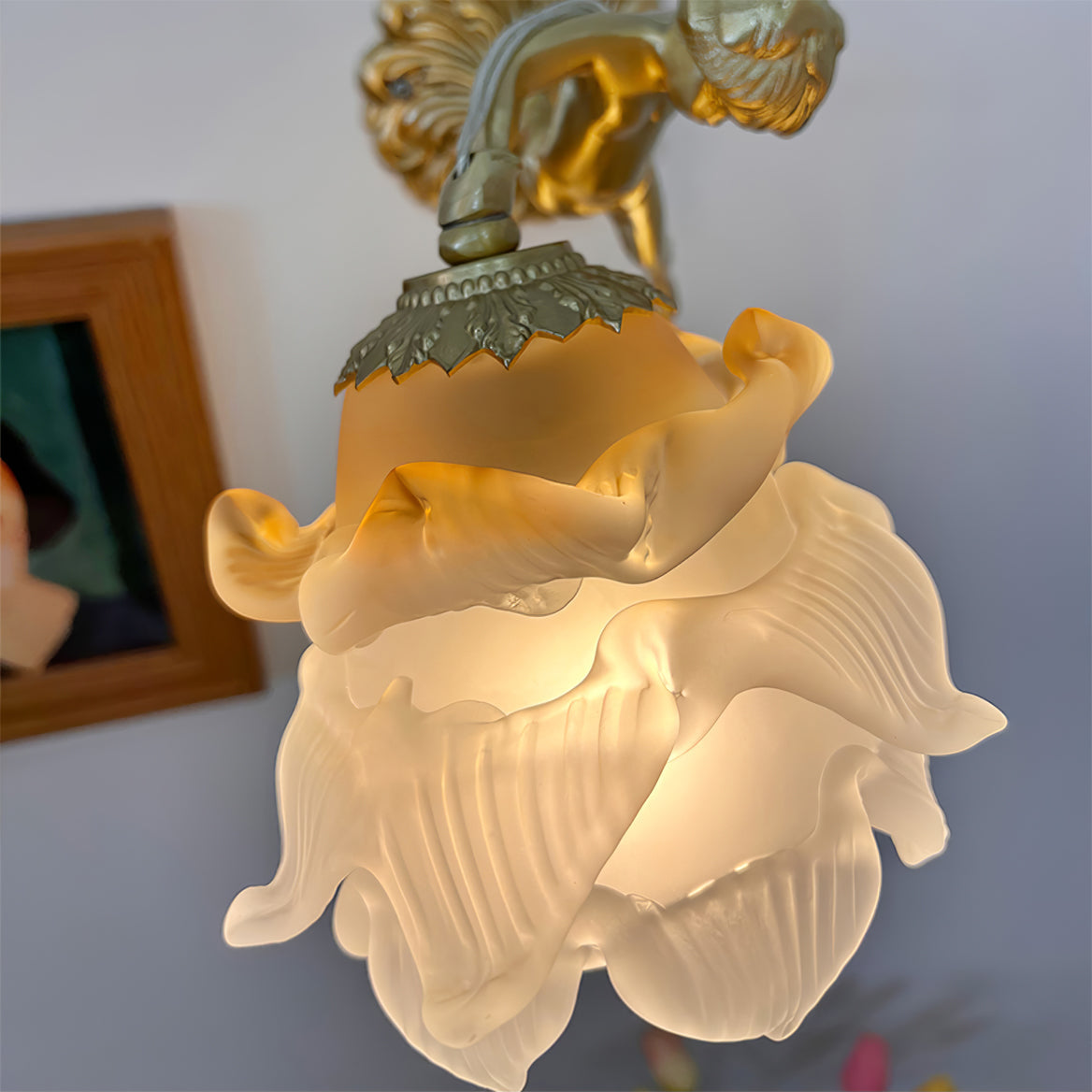 Frosted Glass Sconce Light Fixture 12 Inch Mounted Lighting for Bedroom Hallway Living Room E14 Socket Warm Ambient Illumination Classic Acc | Thomler