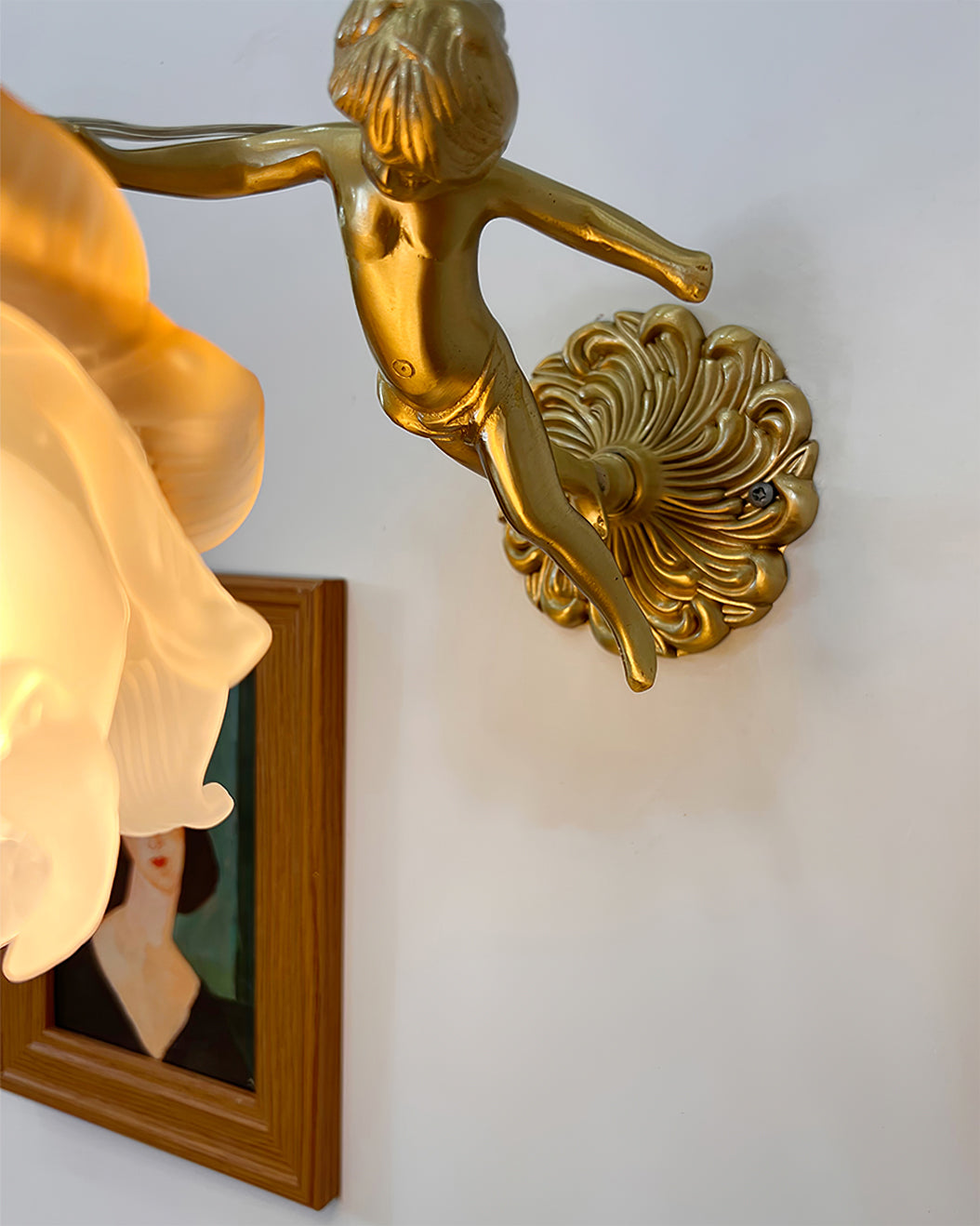 Frosted Glass Sconce Light Fixture 12 Inch Mounted Lighting for Bedroom Hallway Living Room E14 Socket Warm Ambient Illumination Classic Acc | Thomler