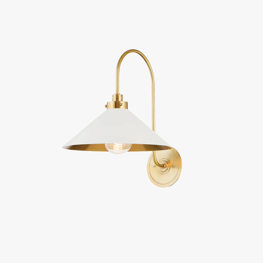 Hardwired Metal Wall Sconce with Downward Cone Shade E26 E27 Socket for Hallway Bedroom Living Room Indoor Lighting Fixture | Thomler
