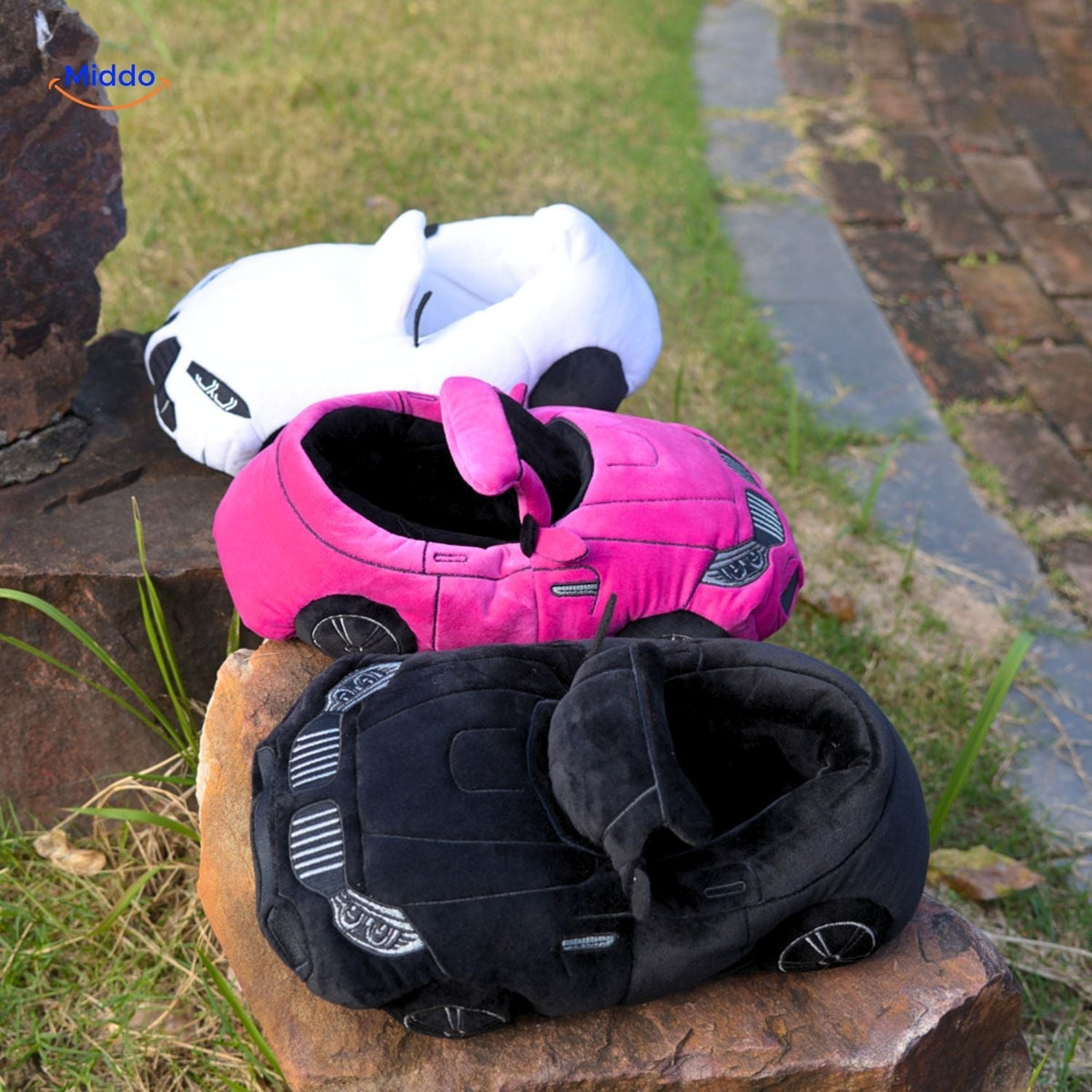 Race Car Plush House Slippers – Motorsport-Inspired Indoor Footwear for Men & Women