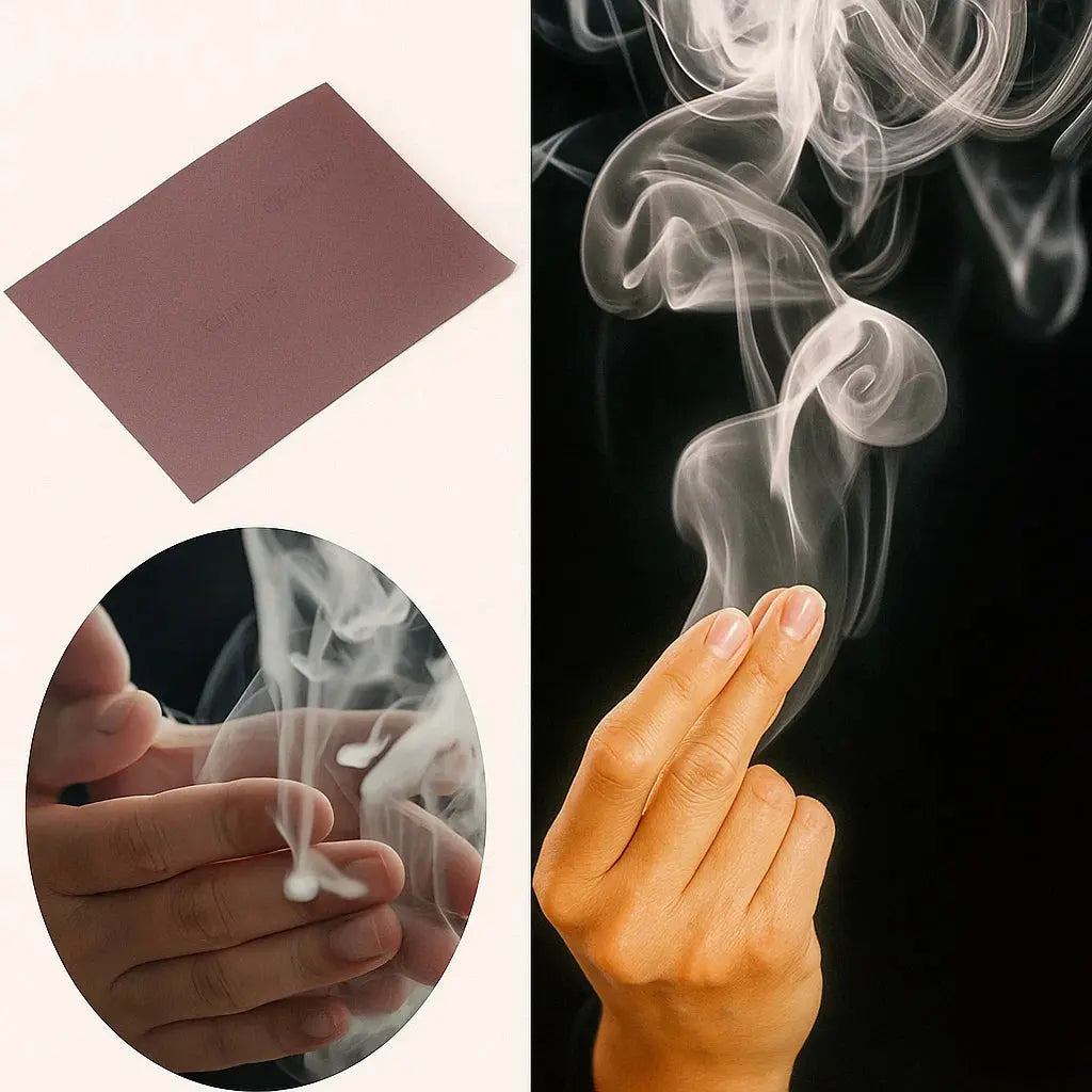 Finger Smoke Effect Kit 3.1 in Visual Illusion Paper for Magic Shows Content Creation Close-Up Tricks 5-Piece Performance Set | Thomler