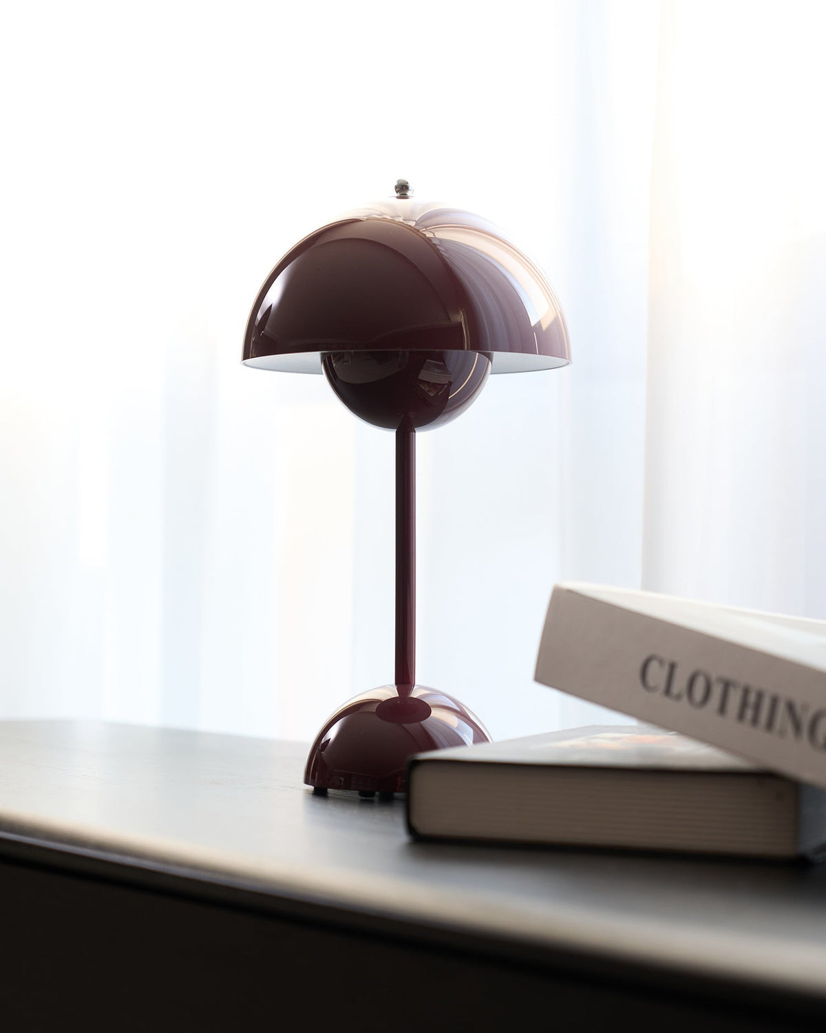 Rechargeable LED Touch Lamp Metal Cordless Mini Nightstand Light Tri-Color Modes USB Charging Port 6.3 in Round Portable for Bedroom Office | Thomler