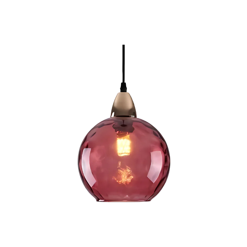 Getextureerde glazen hanglamp 7,9 inch, verlichting voor kookeiland in de eetkamer, in hoogte verstelbare moderne bolvormige pendellamp, minimalistische plafondlamp voor K | Thomler