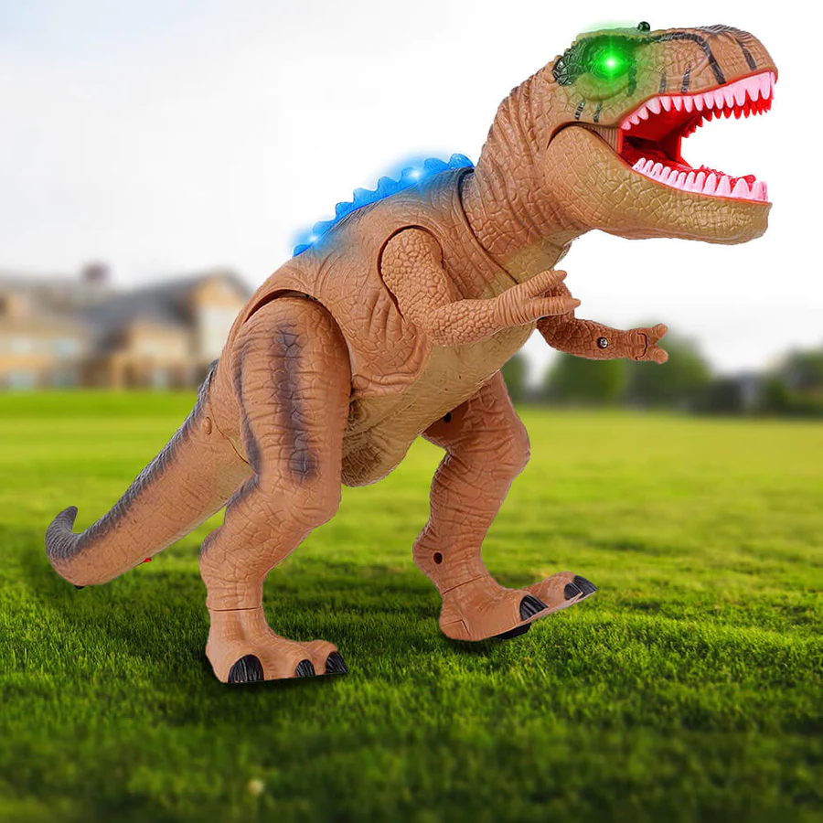 Ferngesteuerter T-Rex Dinosaurier mit LED-Lichtern und Brüllgeräuschen für Kinder | Prähistorische Actionfigur mit Fernsteuerung