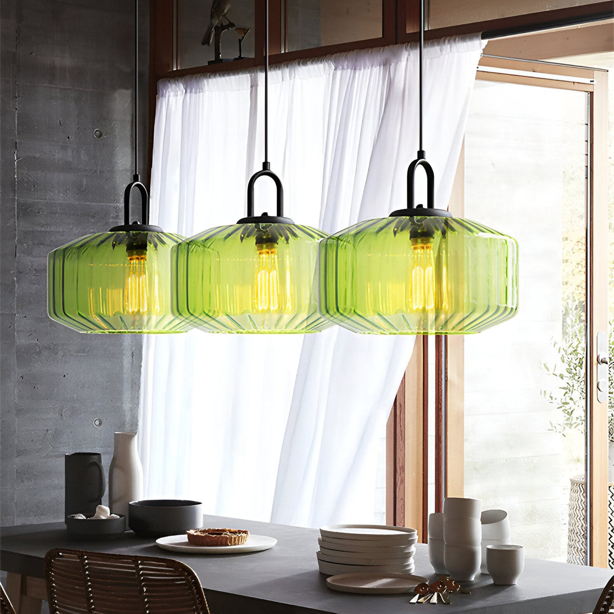 Glas-in-lood plafondarmatuur 11 inch kap E27 fitting in hoogte verstelbaar zachte gloed boven kookeiland tafel nachtkastje veelzijdig accent voor Conte | Thomler