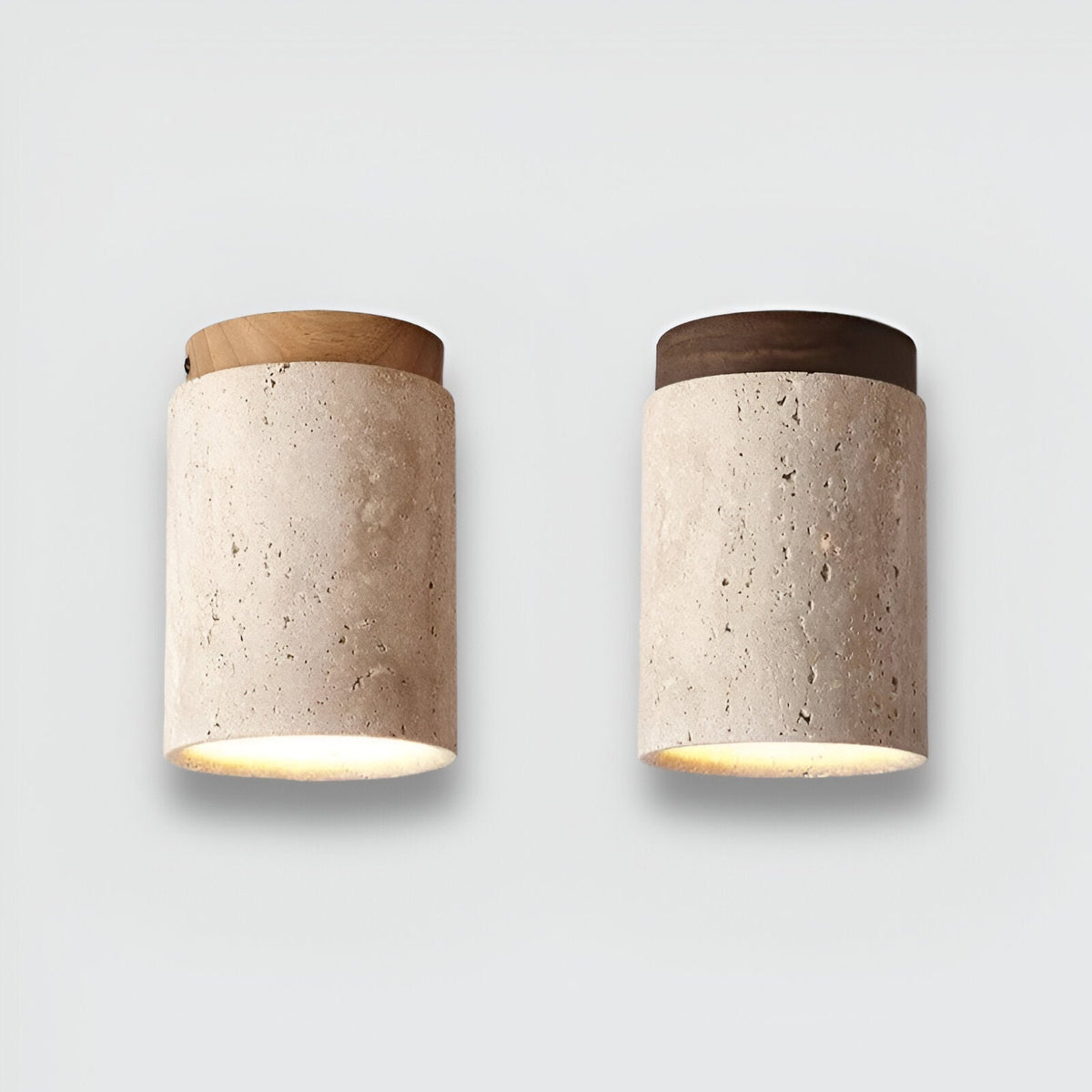 Flush Mount Stone Ceiling Light 4.3 Inch Beige Round Fixture Low Profile Bedroom Hallway Kitchen Entryway Soft Ambient Glow E27 Socket Natur | Thomler