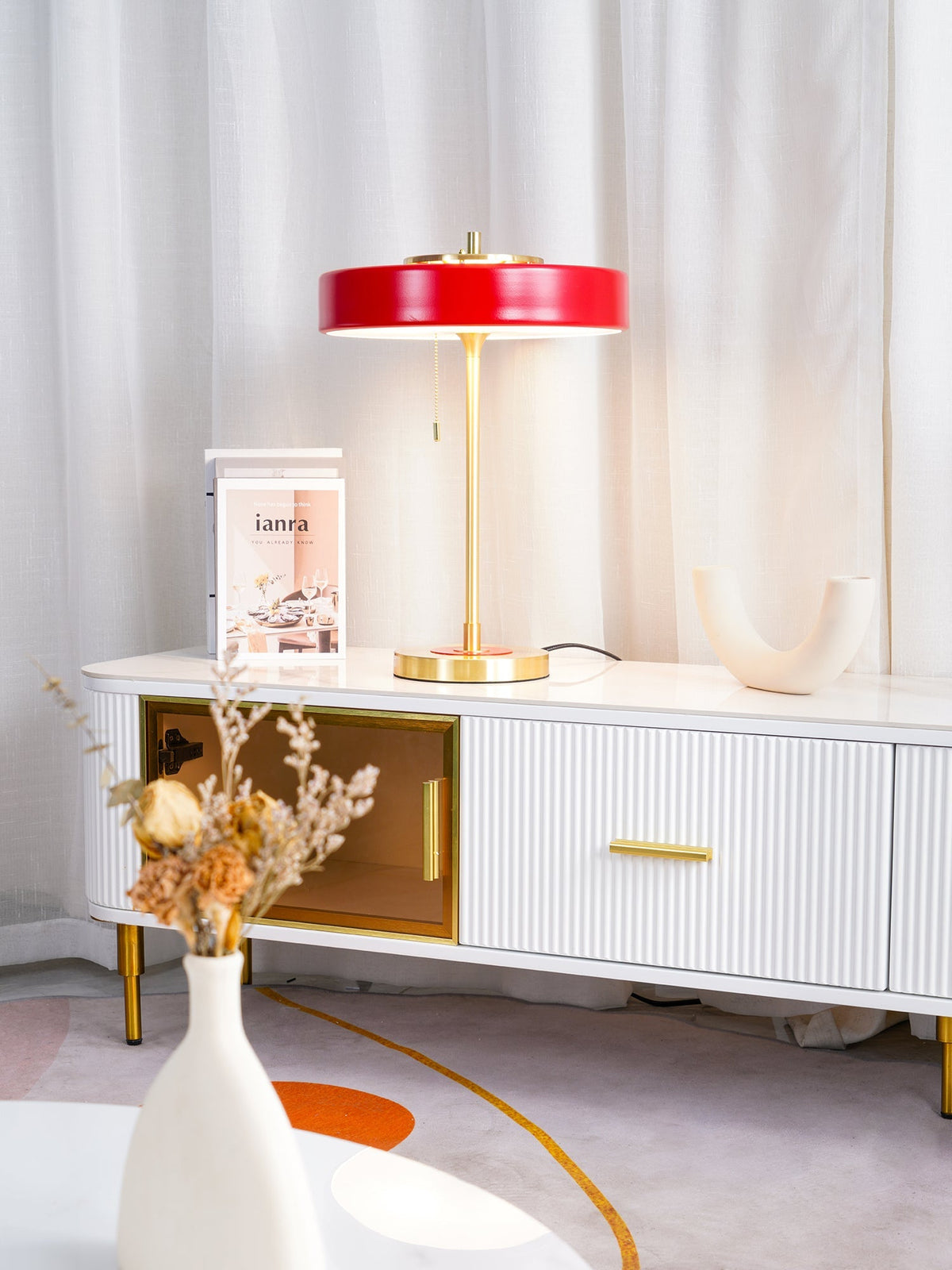 Lámpara de lectura de noche con pantalla de metal y difusor acrílico para escritorio, mesita de noche, oficina, dormitorio y decoración de estudio, interruptor de cadena, luz cálida | Thomler