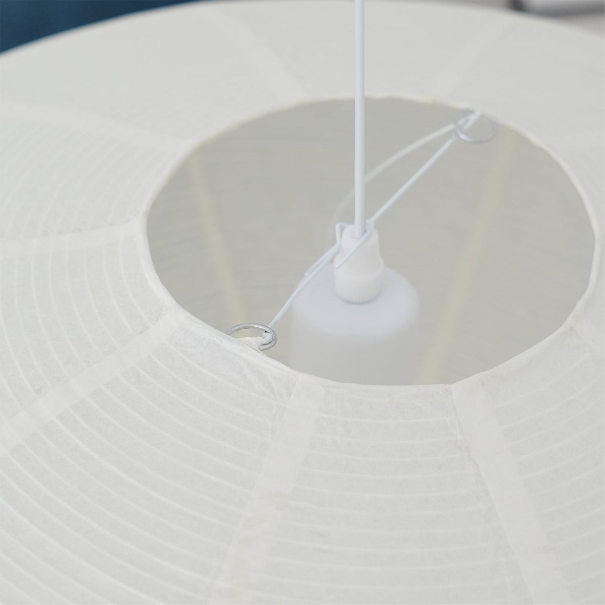 Handgemaakte papieren plafondlamp met verstelbaar snoer, witte hanglamp voor slaapkamer, woonkamer, keuken, eetkamer, moderne binnenlamp | Thomler