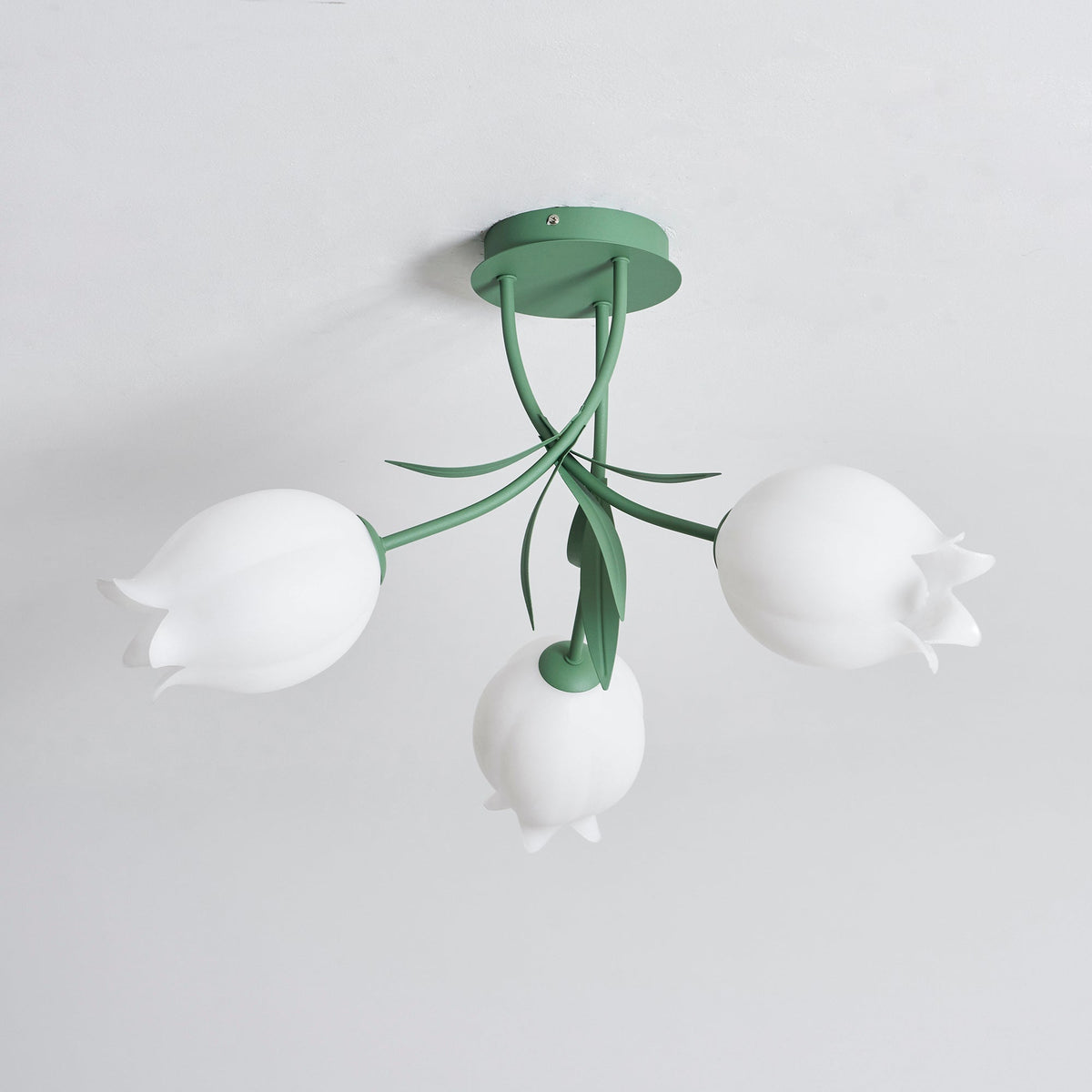 Flush Mount Floral Ceiling Light Fixture with Multi-Head LED Design for Bedroom, Living Room