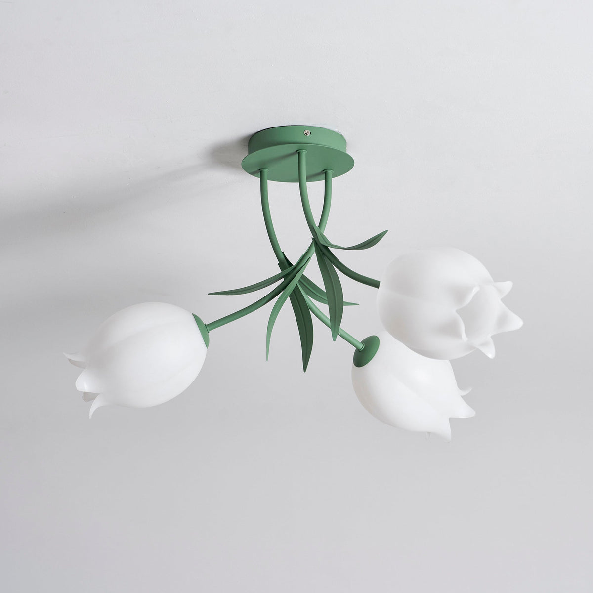 Flush Mount Floral Ceiling Light Fixture with Multi-Head LED Design for Bedroom, Living Room
