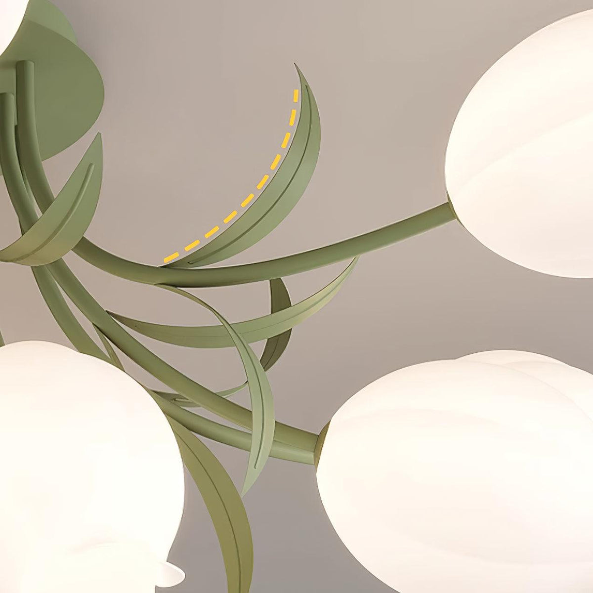 Flush Mount Floral Ceiling Light Fixture with Multi-Head LED Design for Bedroom, Living Room