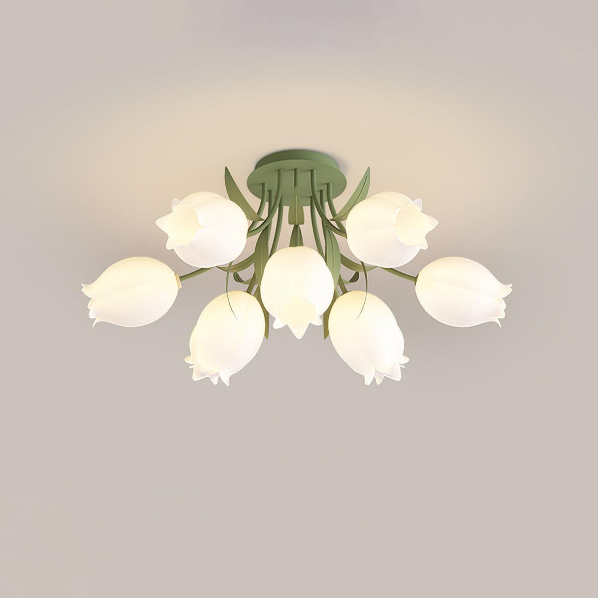 Flush Mount Floral Ceiling Light Fixture with Multi-Head LED Design for Bedroom, Living Room