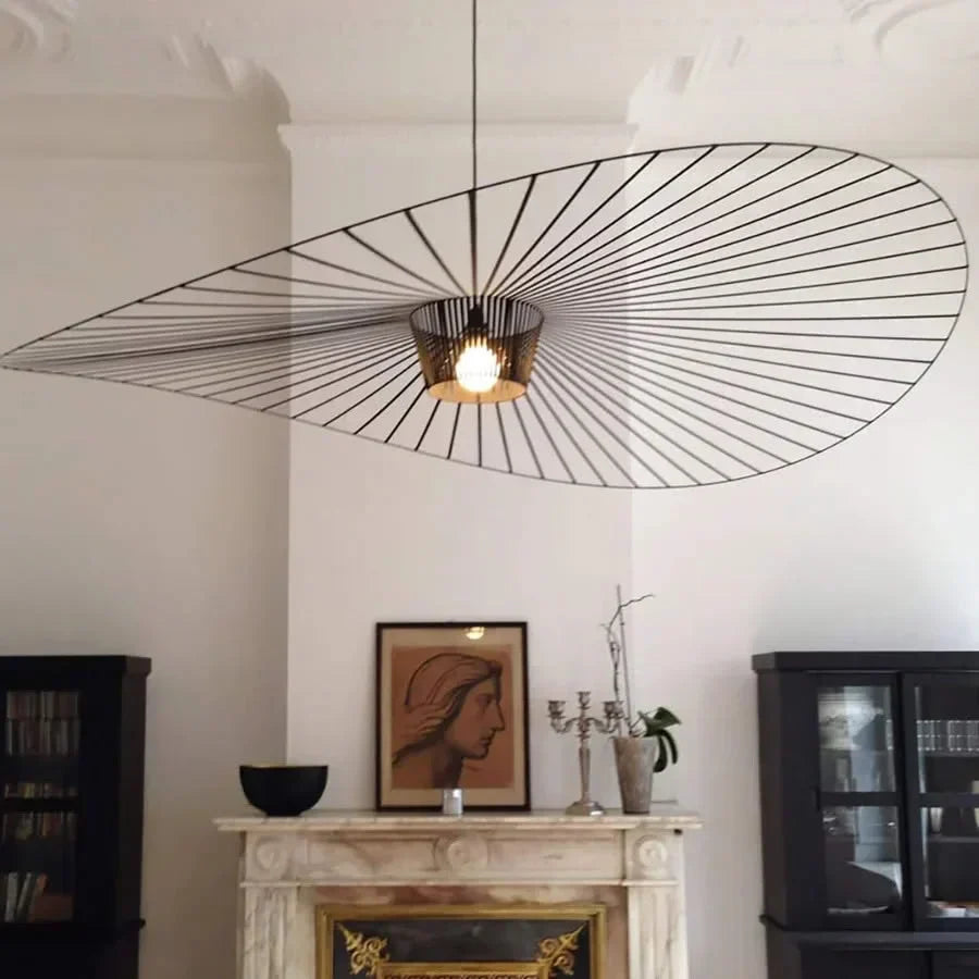 Adjustable Hanging Light Metal & Fabric for Dining Table Kitchen Island Modern Ceiling Fixture E27 Socket Wide Shade Contemporary Home Decor | Thomler