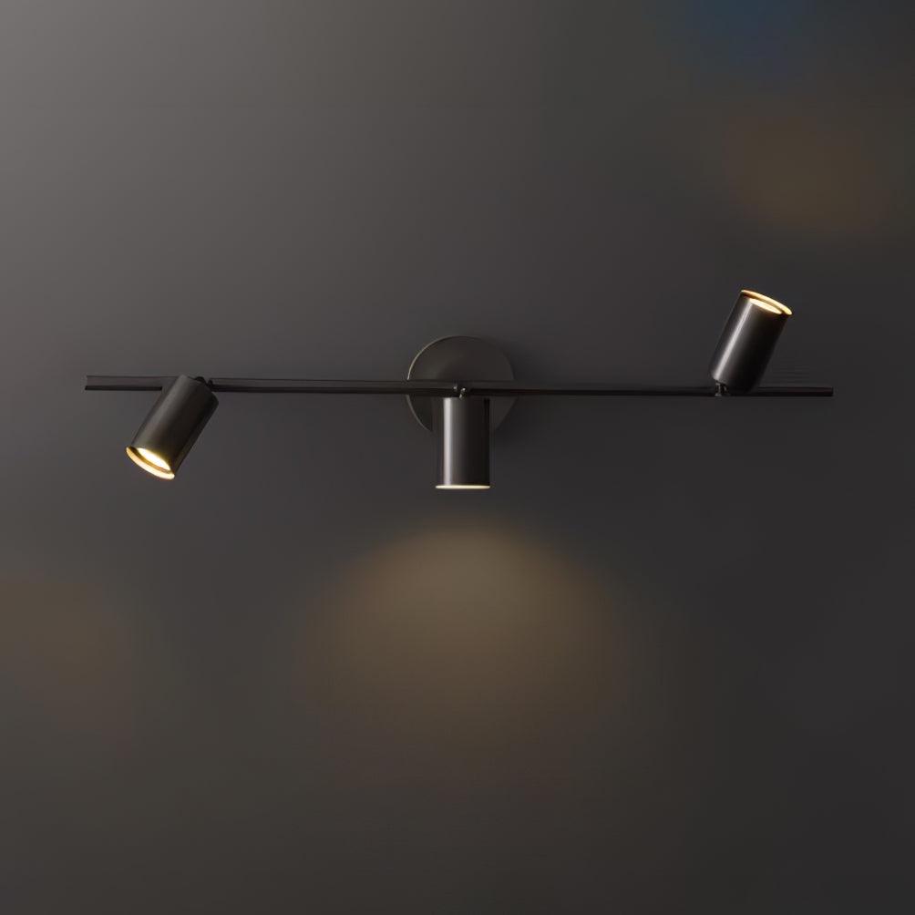 Pivoting Metal Track Spotlight Fixture 350° Swivel Wall & Ceiling Mount LED Accent Light for Living Room Bedroom Kitchen Gallery Art Display | Thomler