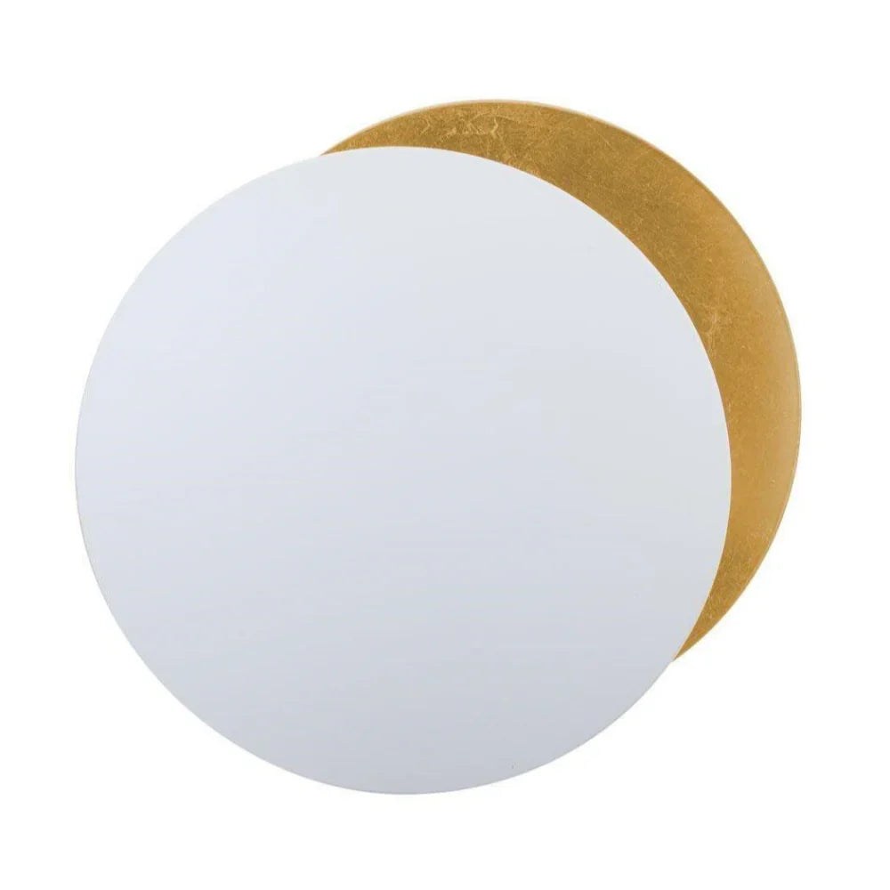 Rotating LED Wall Sconce Light Fixture – 9 in Aluminum Disc Lamp for Bedrooms, Hallways & Accent Lighting | Gold White Copper Black | Thomler