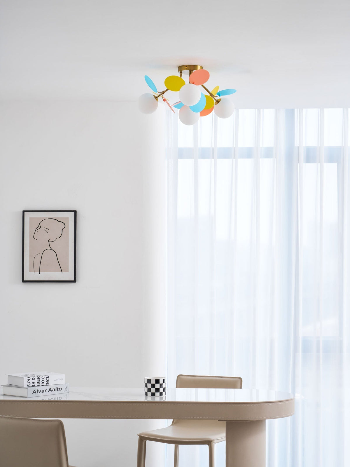 Lámpara de techo de montaje empotrado en colores pastel de 10 pulgadas de diámetro, de metal y acrílico, para habitación de niños, dormitorio, oficina, hogar, guardería, iluminación superior para espacios pequeños