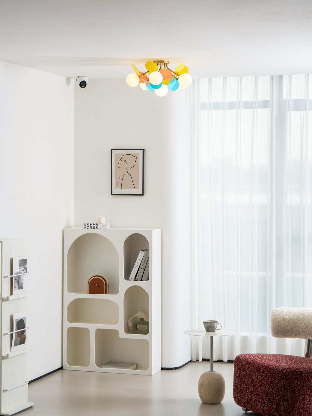Lámpara de techo de montaje empotrado en colores pastel de 10 pulgadas de diámetro, de metal y acrílico, para habitación de niños, dormitorio, oficina, hogar, guardería, iluminación superior para espacios pequeños