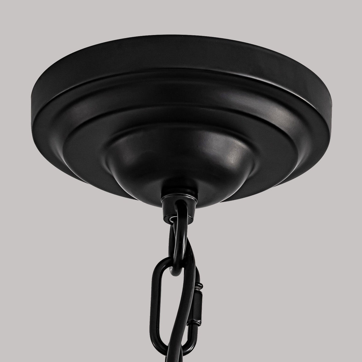 Wagon Wheel Crystal Fixture Matte Black Adjustable Hanging Light 31 Inch Dining Room Farmhouse Ceiling Lighting for Kitchen Island Living Ro | Thomler