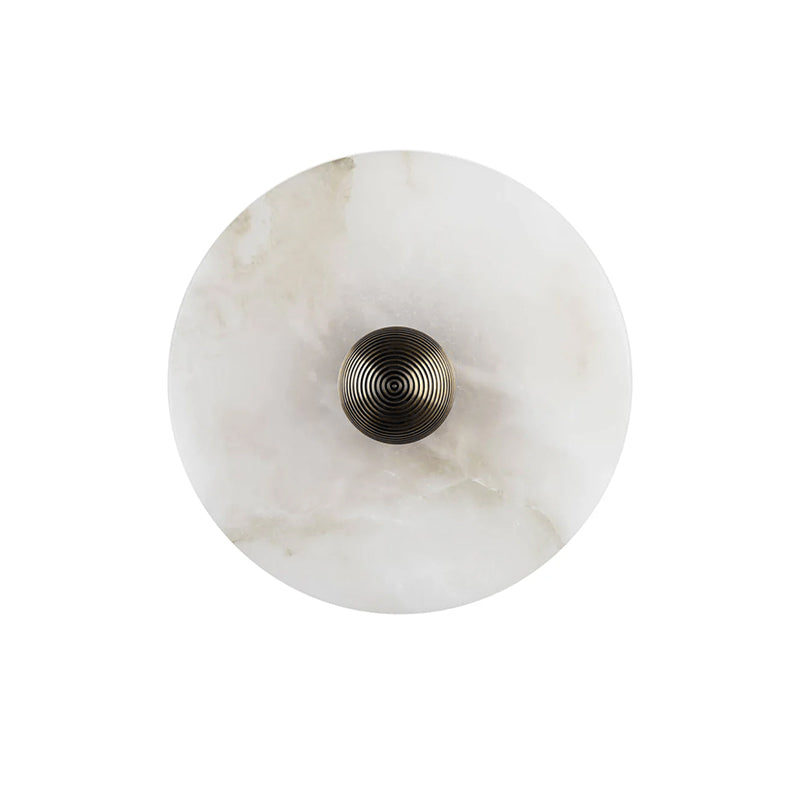 LED Flush Mount Ceiling Light 12 Inch Alabaster Shade Aluminum Frame Dual Install Wall Sconce Contemporary Fixture for Bedroom Hallway Livin | Thomler