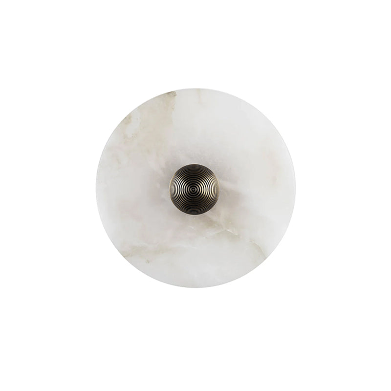 LED Flush Mount Ceiling Light 12 Inch Alabaster Shade Aluminum Frame Dual Install Wall Sconce Contemporary Fixture for Bedroom Hallway Livin | Thomler