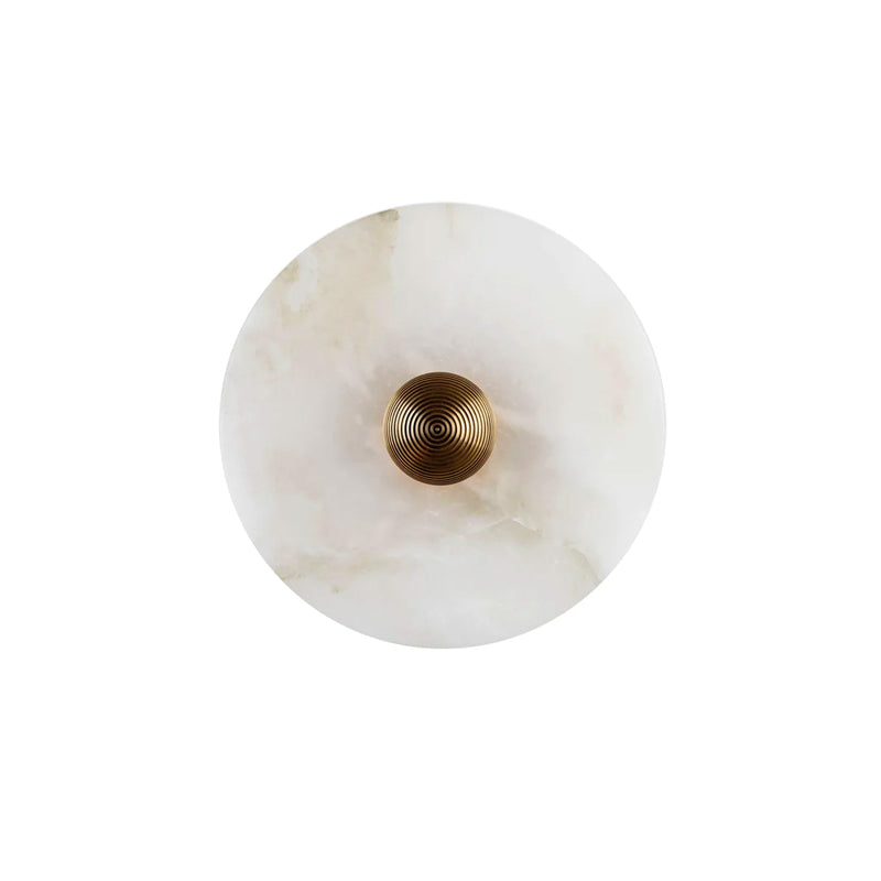 LED Flush Mount Ceiling Light 12 Inch Alabaster Shade Aluminum Frame Dual Install Wall Sconce Contemporary Fixture for Bedroom Hallway Livin | Thomler