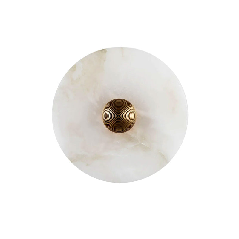 LED Flush Mount Ceiling Light 12 Inch Alabaster Shade Aluminum Frame Dual Install Wall Sconce Contemporary Fixture for Bedroom Hallway Livin | Thomler