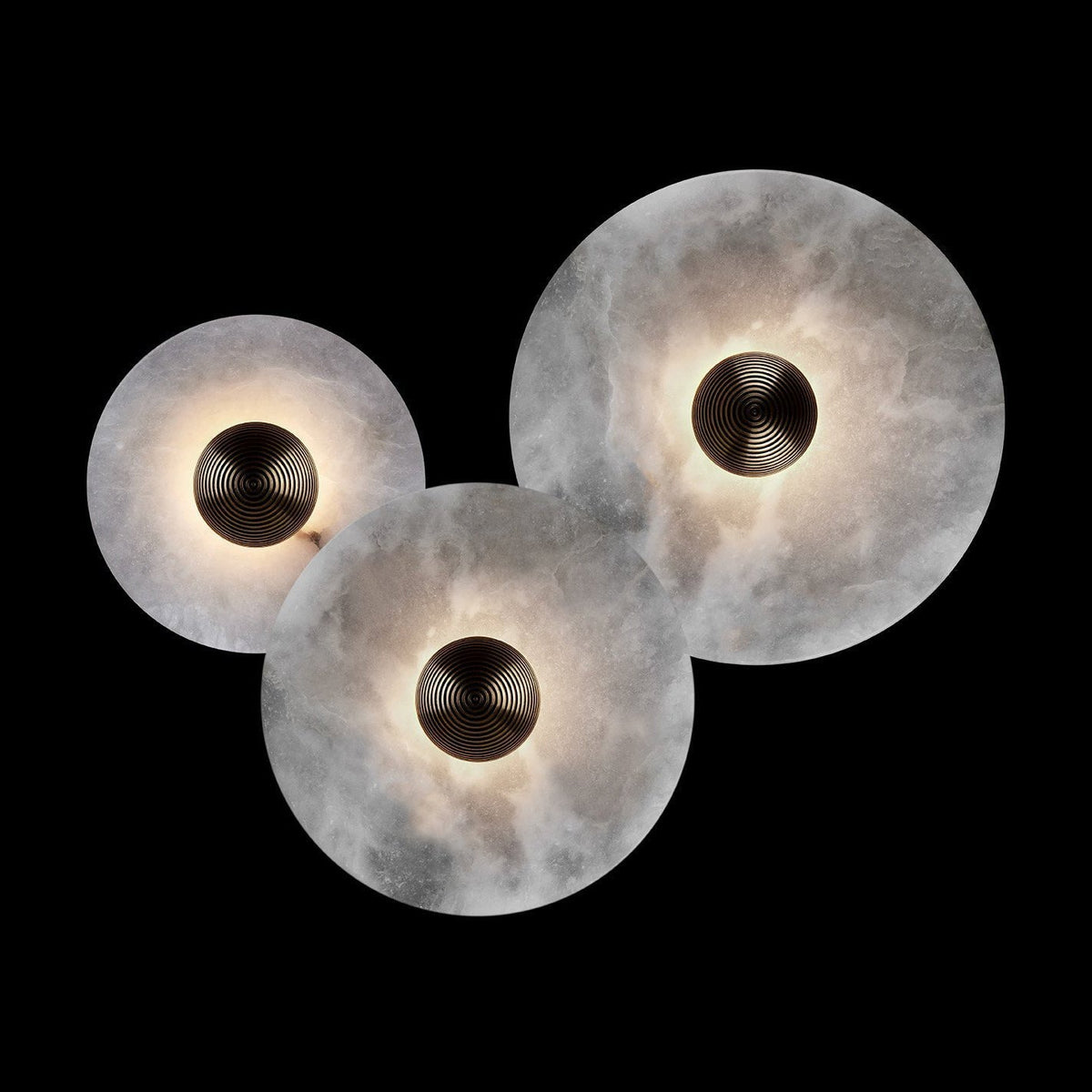 LED Flush Mount Ceiling Light 12 Inch Alabaster Shade Aluminum Frame Dual Install Wall Sconce Contemporary Fixture for Bedroom Hallway Livin | Thomler