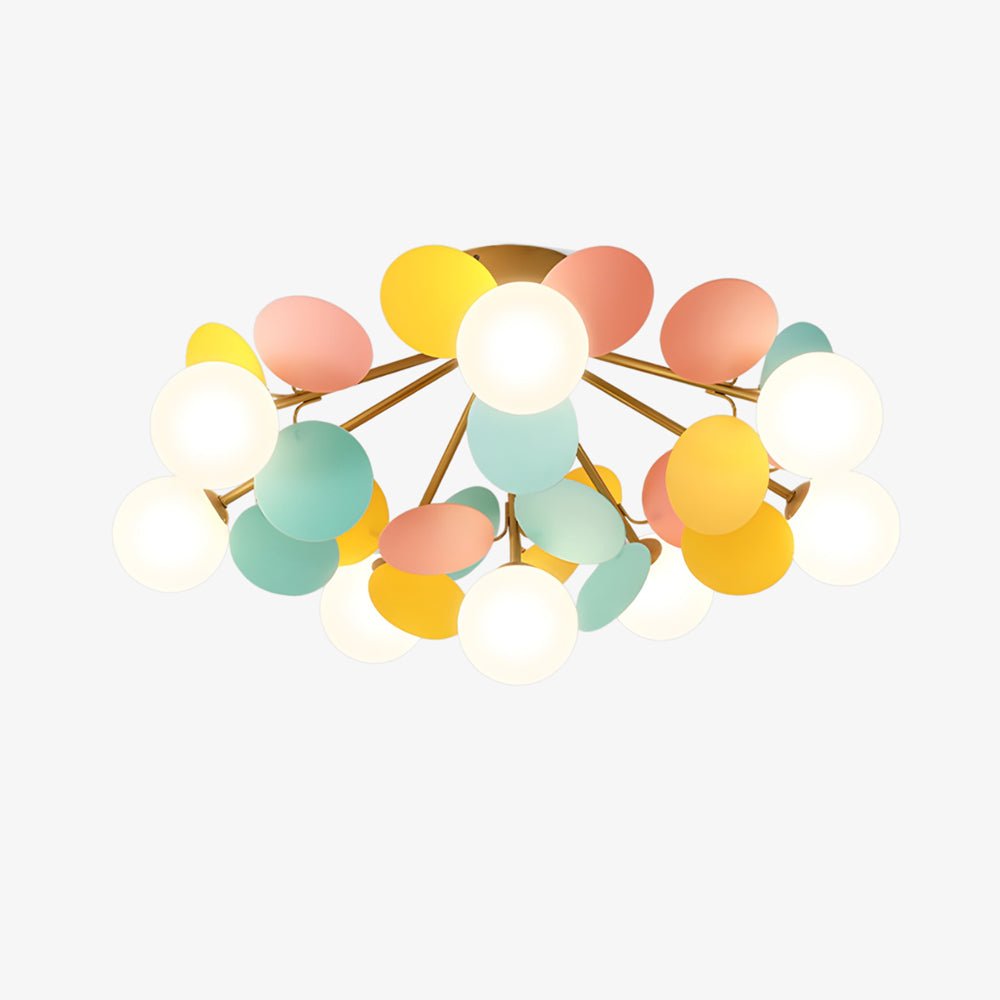 Lámpara de techo de montaje empotrado en colores pastel de 10 pulgadas de diámetro, de metal y acrílico, para habitación de niños, dormitorio, oficina, hogar, guardería, iluminación superior para espacios pequeños