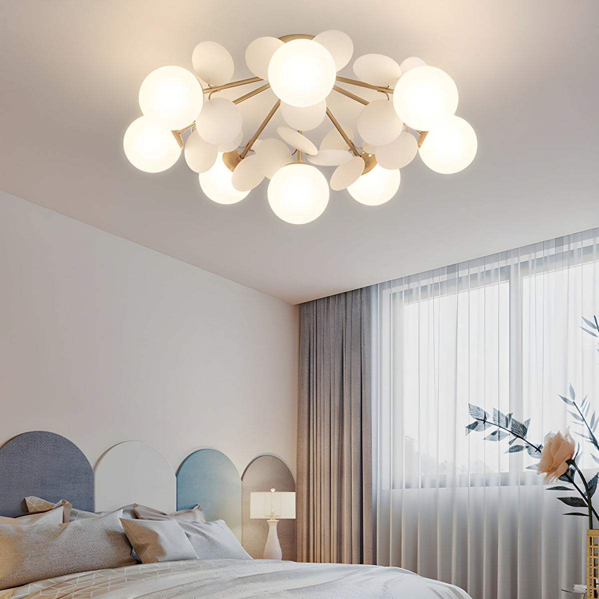 Lámpara de techo de montaje empotrado en colores pastel de 10 pulgadas de diámetro, de metal y acrílico, para habitación de niños, dormitorio, oficina, hogar, guardería, iluminación superior para espacios pequeños