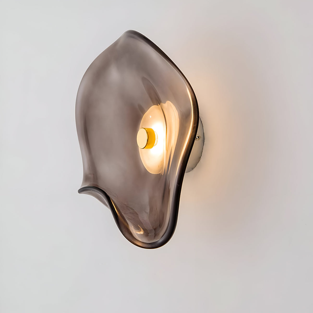 Curved Glass LED Wall Sconce 10 in Warm White Bidirectional Light Fixture for Bedroom Hallway Living Room Modern Indoor Accent Lighting | Thomler