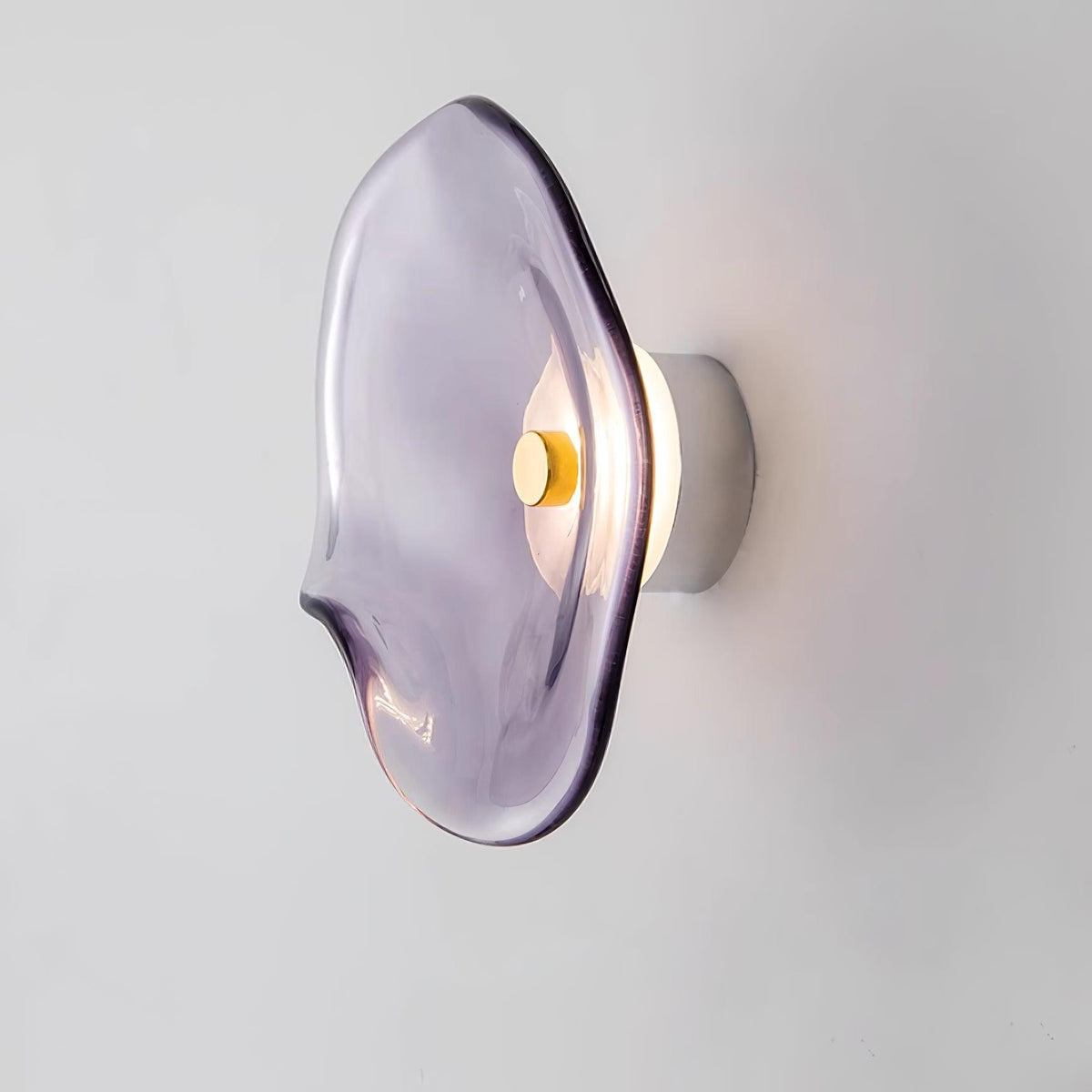 Wandleuchte aus Glas mit warmem LED-Licht, 30 cm Durchmesser, fließendes Design für Badezimmer, Flur, Wohnzimmer, stimmungsvolles Licht, zeitgenössisches Dekor, feuchtigkeitsbeständig | Thomler