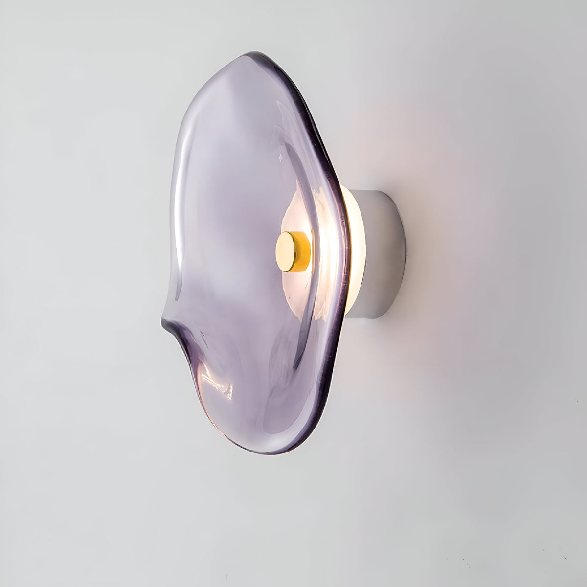 Curved Glass LED Wall Sconce 10 in Warm White Bidirectional Light Fixture for Bedroom Hallway Living Room Modern Indoor Accent Lighting | Thomler