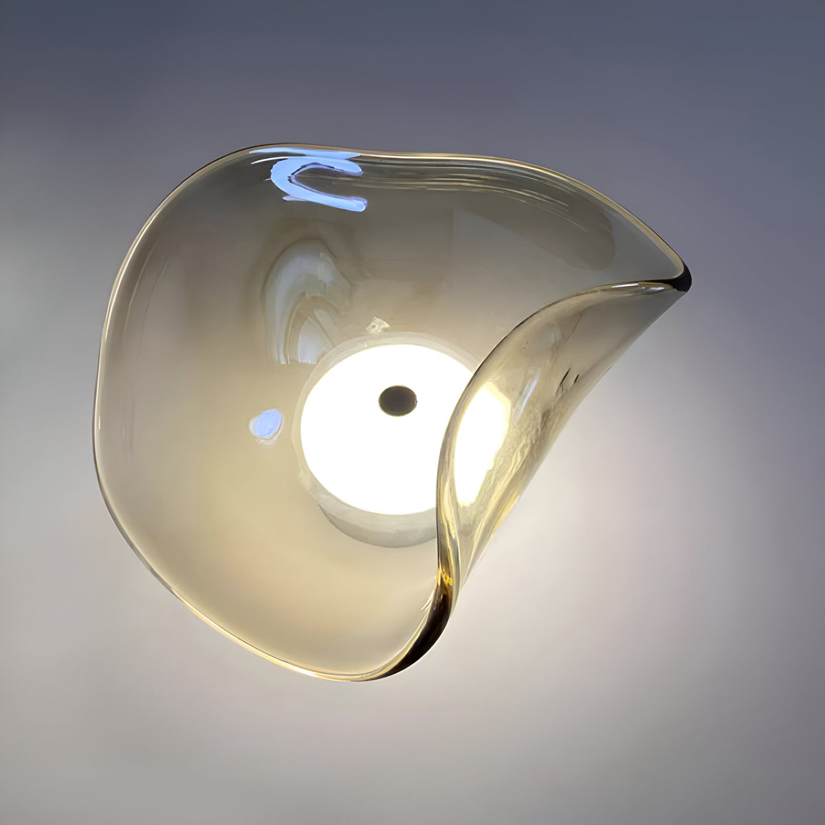 Curved Glass LED Wall Sconce 10 in Warm White Bidirectional Light Fixture for Bedroom Hallway Living Room Modern Indoor Accent Lighting | Thomler
