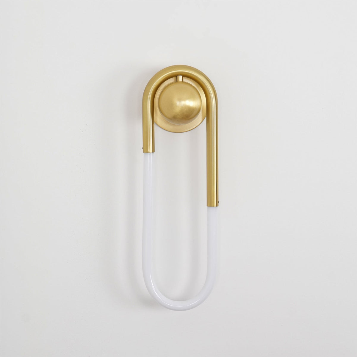 Sculptural Loop Sconce 9W Integrated LED Brass or Black Finish Dimmable Hardwired Fixture for Bedroom Hallway Living Room Contemporary Minim | Thomler