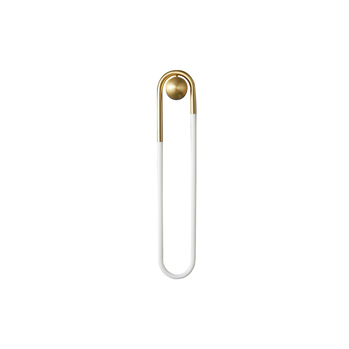 Sculptural Loop Sconce 9W Integrated LED Brass or Black Finish Dimmable Hardwired Fixture for Bedroom Hallway Living Room Contemporary Minim | Thomler
