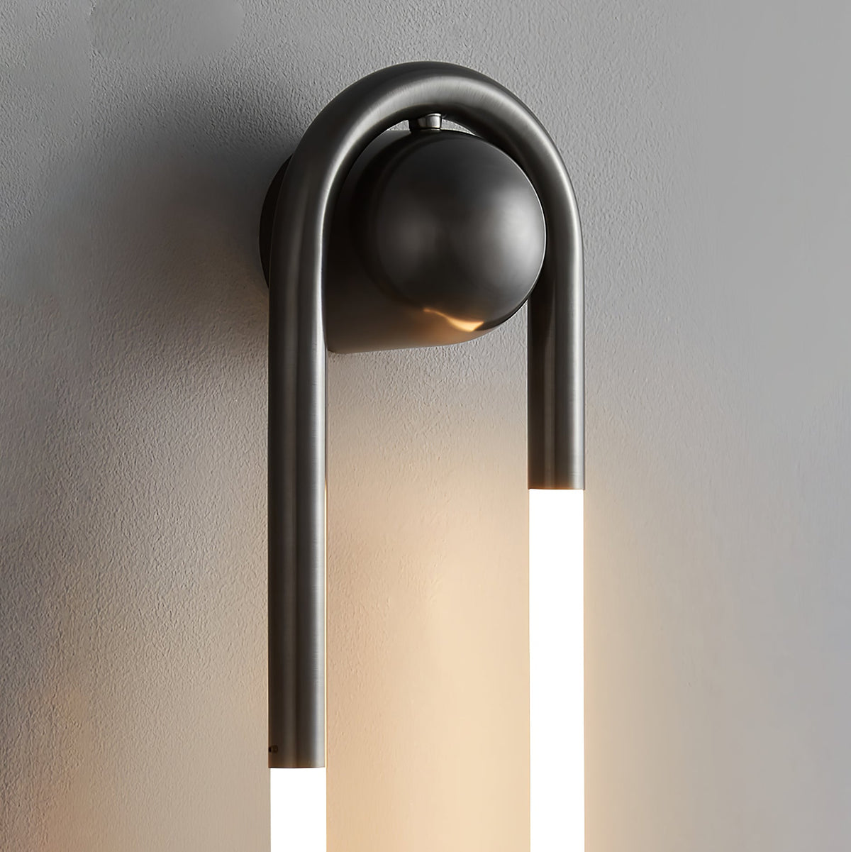 Sculptural Loop Sconce 9W Integrated LED Brass or Black Finish Dimmable Hardwired Fixture for Bedroom Hallway Living Room Contemporary Minim | Thomler