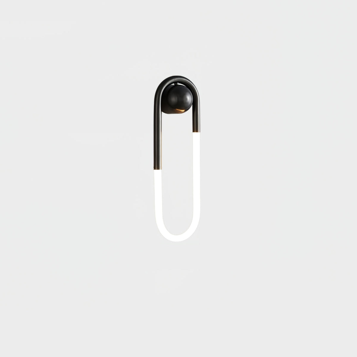 Sculptural Loop Sconce 9W Integrated LED Brass or Black Finish Dimmable Hardwired Fixture for Bedroom Hallway Living Room Contemporary Minim | Thomler