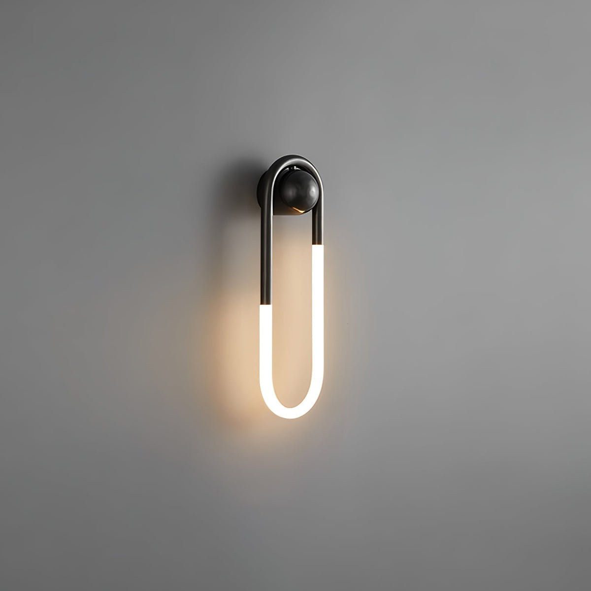 Sculptural Loop Sconce 9W Integrated LED Brass or Black Finish Dimmable Hardwired Fixture for Bedroom Hallway Living Room Contemporary Minim | Thomler
