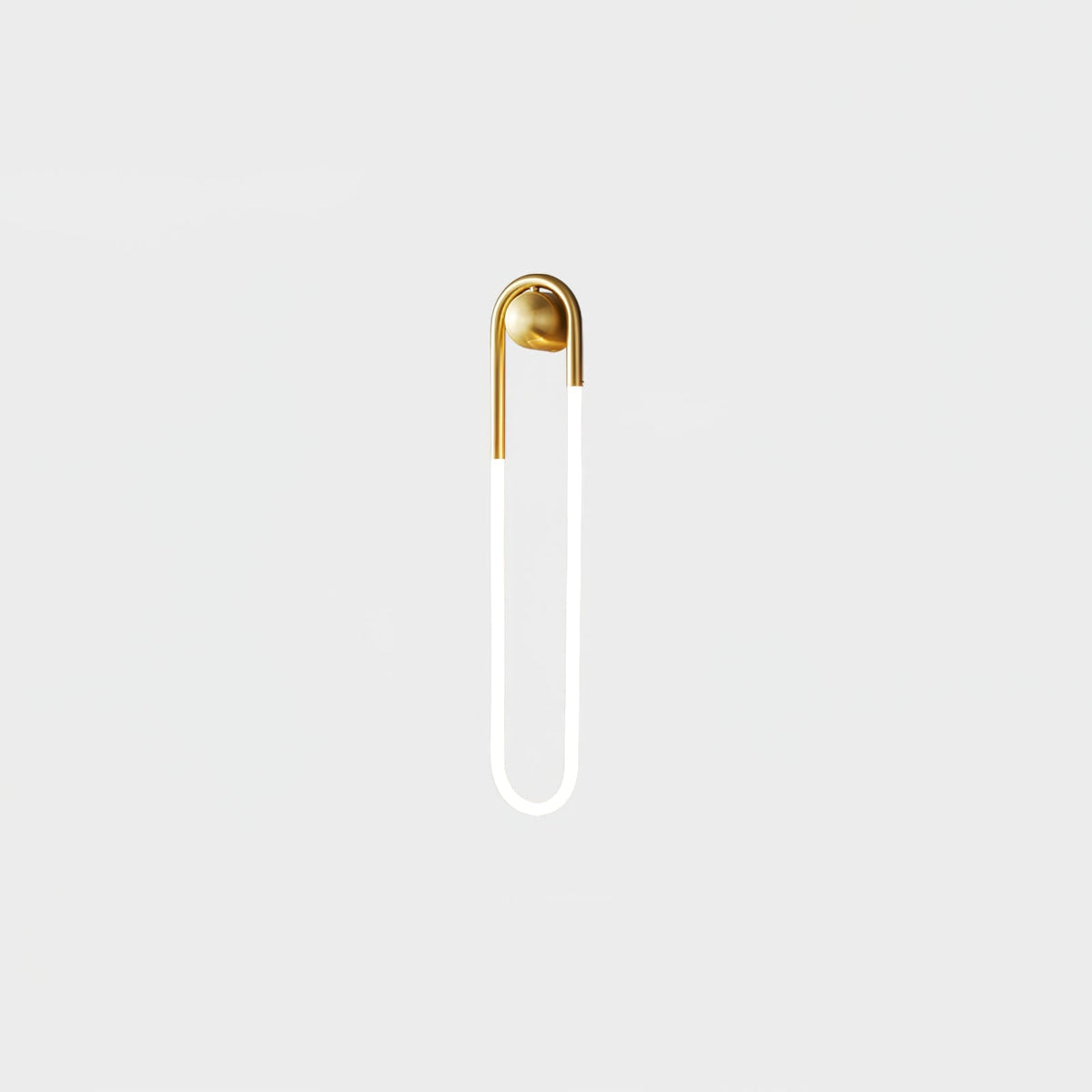 Sculptural Loop Sconce 9W Integrated LED Brass or Black Finish Dimmable Hardwired Fixture for Bedroom Hallway Living Room Contemporary Minim | Thomler