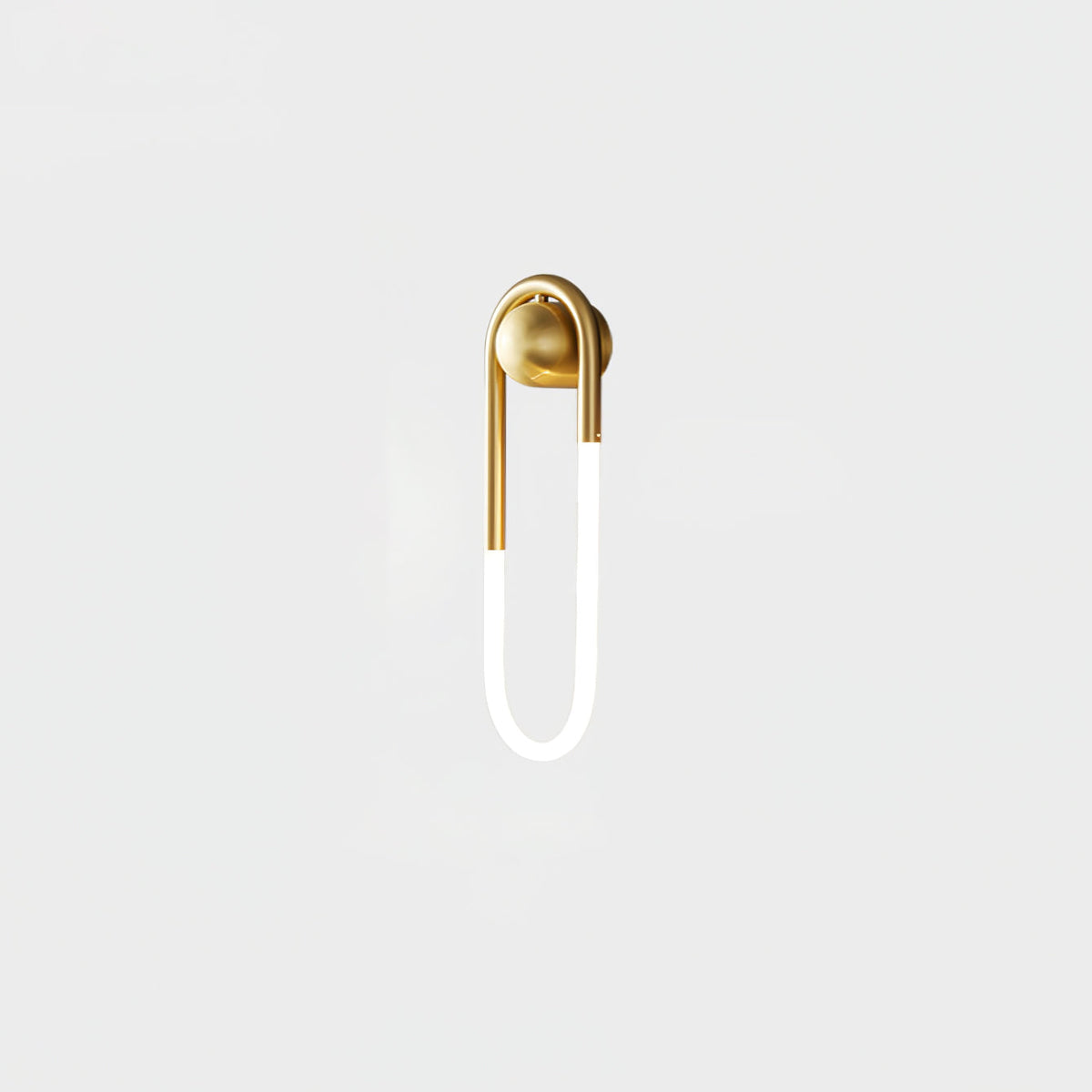 Sculptural Loop Sconce 9W Integrated LED Brass or Black Finish Dimmable Hardwired Fixture for Bedroom Hallway Living Room Contemporary Minim | Thomler