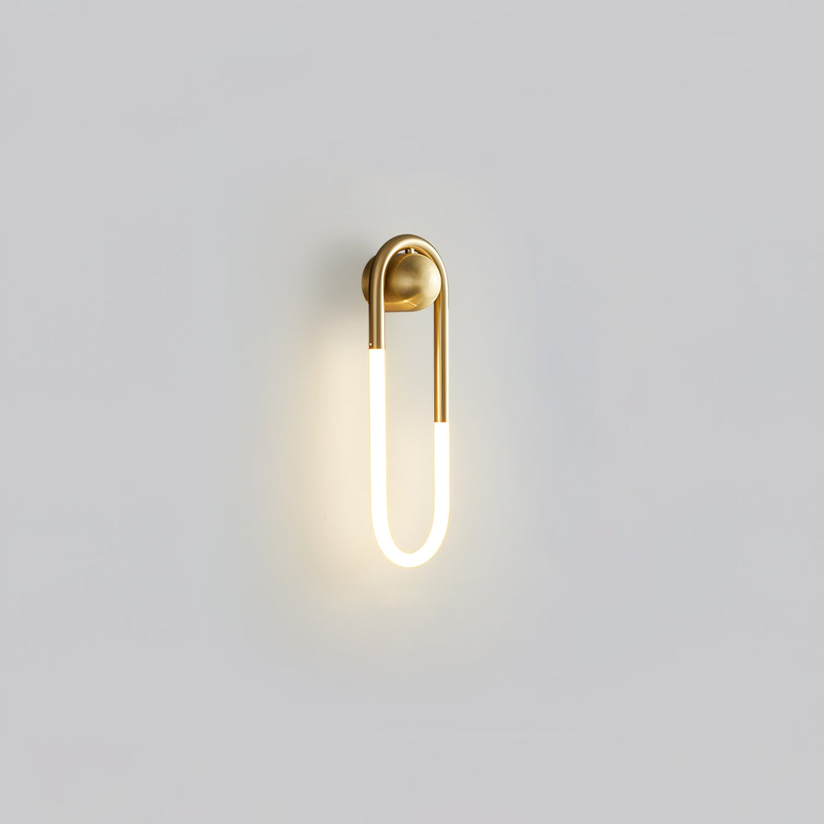 Sculptural Loop Sconce 9W Integrated LED Brass or Black Finish Dimmable Hardwired Fixture for Bedroom Hallway Living Room Contemporary Minim | Thomler