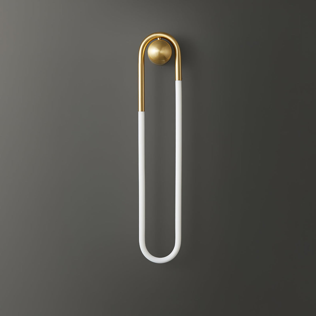Sculptural Loop Sconce 9W Integrated LED Brass or Black Finish Dimmable Hardwired Fixture for Bedroom Hallway Living Room Contemporary Minim | Thomler