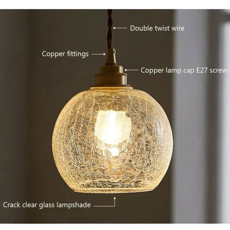 Clear Glass Hanging Lamp E27 Socket 6 in Diameter Scandinavian Style for Dining Room Kitchen Island Over Table Adjustable Cord Modern Minima | Thomler