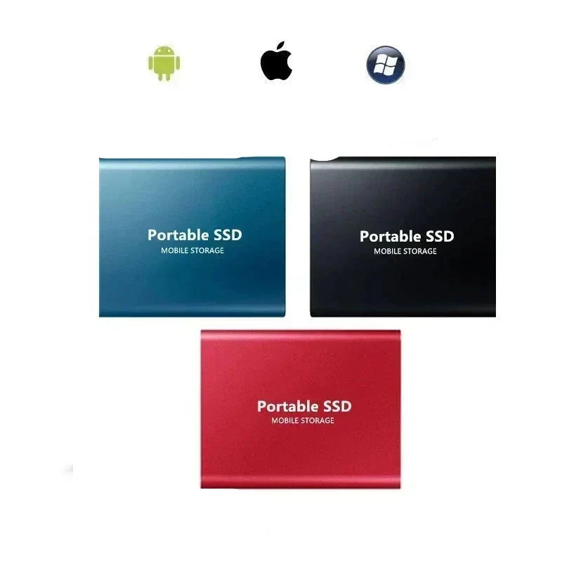 Ultra-dünne Solid-State-Festplatte 128 GB, USB-C-kompatibel für Laptops, Handys, Tablets, Android, Windows, Apple, plattformübergreifende Speicherlösung